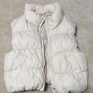 Girls Cream Puffer Vest H&M 8/10